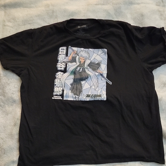 bleach Other - Black Bleach Graphic Men T-Shirt Toshiro Hitsugaya Size 2XL